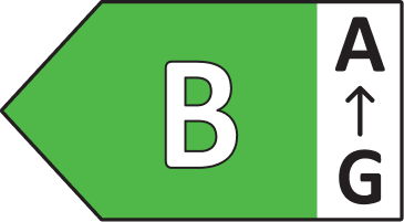 EU energy label: B rating, A-G scale.