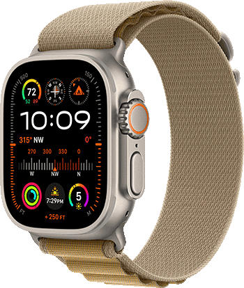 Apple Watch Ultra 2 Cellular 49mm Natural Titanium Tan Alpine Loop 1 Apple Watch Ultra 2 Cellular 49mm Natural Titanium Tan Alpine Loop 1