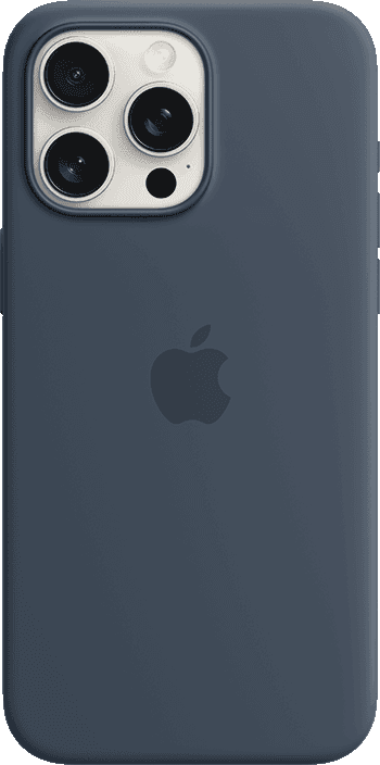 iPhone 15 Pro Max Storm Blue Silicone Case with MagSafe 1 iPhone 15 Pro Max Storm Blue Silicone Case with MagSafe 1
