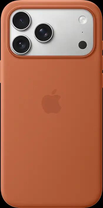 iPhone 17 Pro Max Silver - Terra Cotta - Silicone Case with MagSafe Pure Back iPhone 17 Pro Max Silver - Terra Cotta - Silicone Case with MagSafe Pure Back
