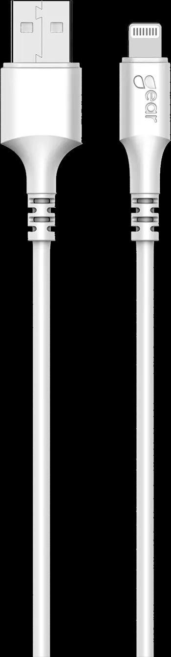 GEAR Charging Cable Lightning to USB A Round 2m MFI White GEAR Charging Cable Lightning to USB A Round 2m MFI White