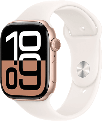 Apple Watch Series 10 Cellular 46mm Rose Gold Aluminum Light Blush Sport Band 1
