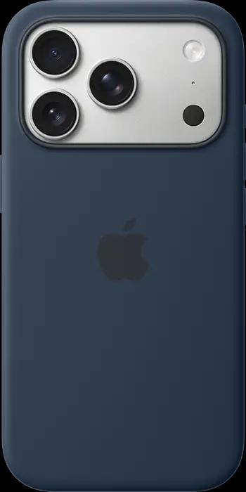 iPhone 17 Pro Silver Midnight Silicone Case with MagSafe Pure Back iPhone 17 Pro Silver Midnight Silicone Case with MagSafe Pure Back