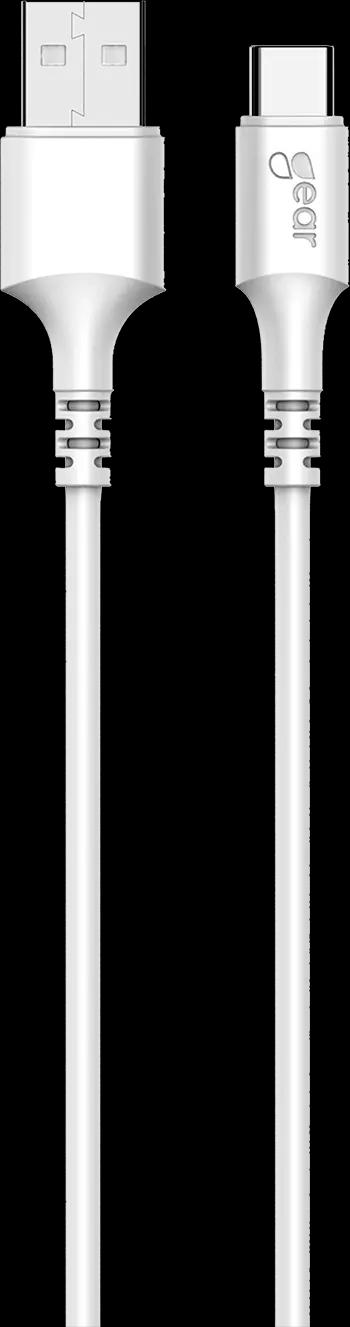 GEAR Charging Cable USB A to USB C 2 0 Round 2m White GEAR Charging Cable USB A to USB C 2 0 Round 2m White