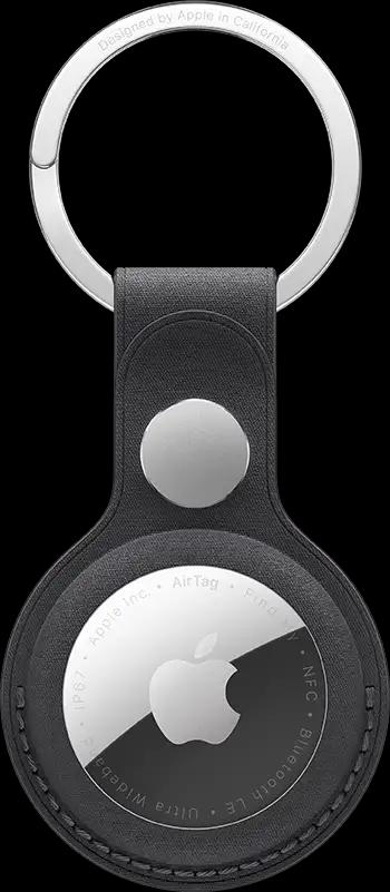 AirTag FineWoven Key Ring Black Pure Front AirTag FineWoven Key Ring Black Pure Front