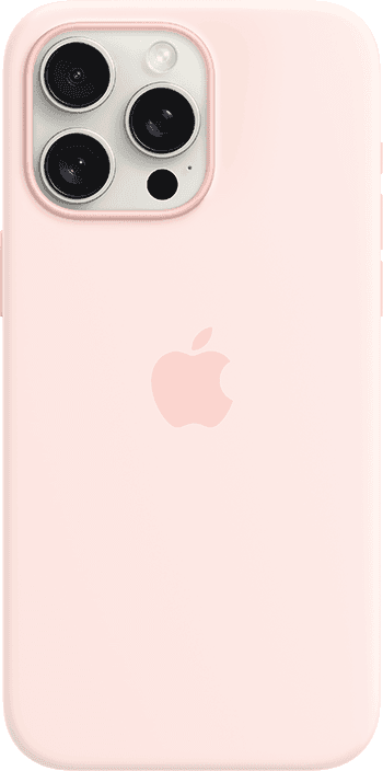 iPhone 15 Pro Max Light Pink Silicone Case with MagSafe 1 iPhone 15 Pro Max Light Pink Silicone Case with MagSafe 1