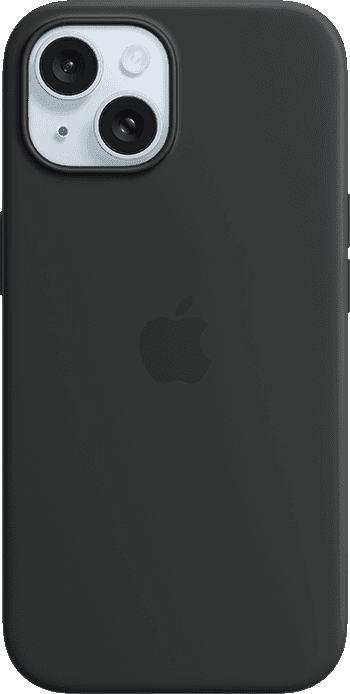 iPhone 15 Black Silicone Case with MagSafe 1 iPhone 15 Black Silicone Case with MagSafe 1