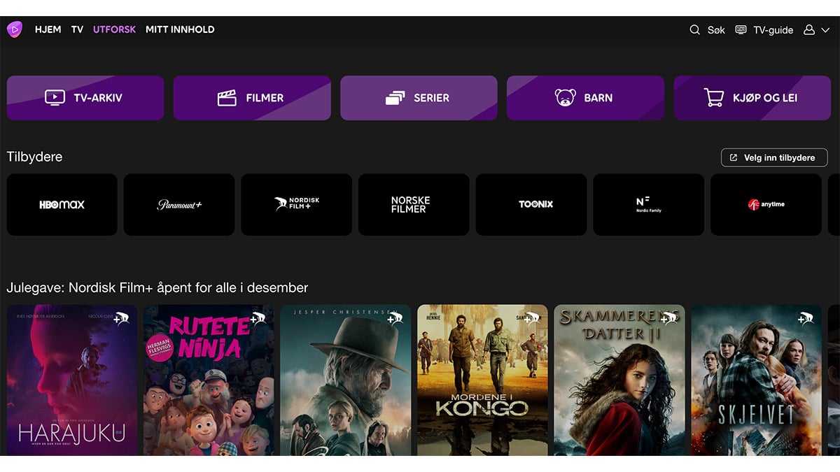 Skjermbilde Telia Play