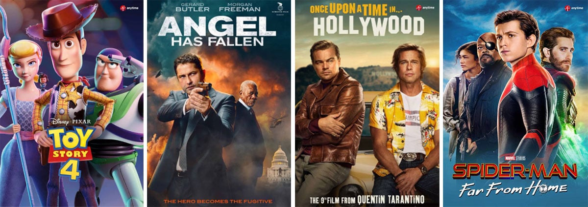 Filmleie-promo med Toy Story 4, Angel Has Fallen, Once Upon a Time in Hollywood og Spiderman Far From Home. Filmleie-promo med Toy Story 4, Angel Has Fallen, Once Upon a Time in Hollywood og Spiderman Far From Home.