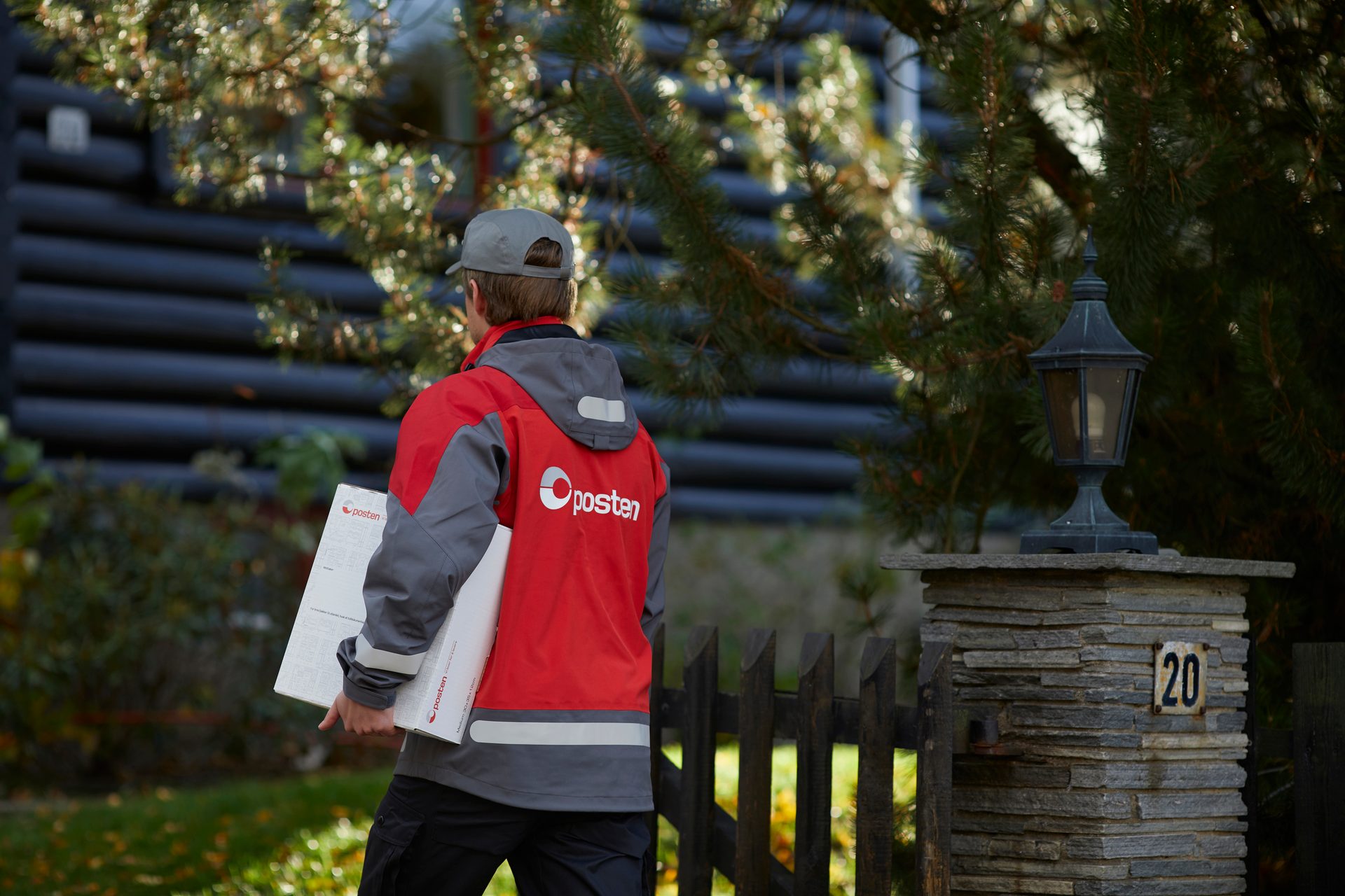 Mailman delivering post