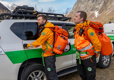 Norsk Folkehjelp redningsmannskap