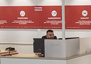Toyota kundeservice mottak