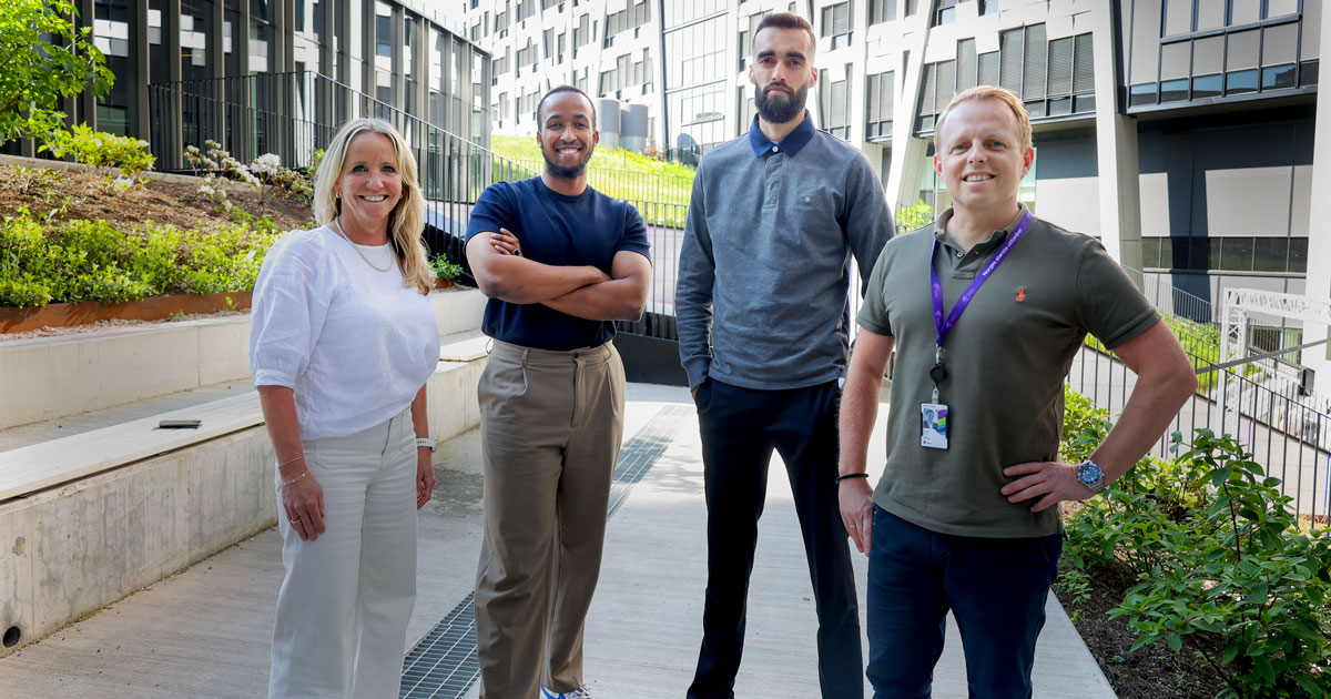 Camilla Forberg, merkevare- og markedsdirektør i Telia, Audun Bryn i Telia sammen med Mortensrud Fellesskap