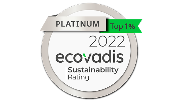 EcoVadis Platinum badge 2022