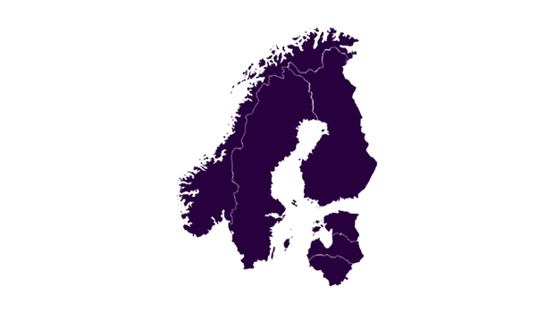 Kart over Norge, Sverige og Finland