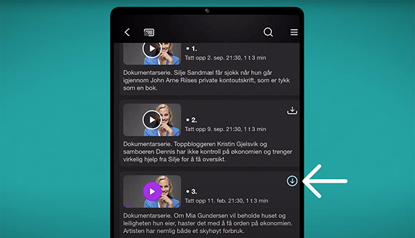 Instruksjonsvideo som viser hvilke opptaksmuligheter som finnes i Telia Play.