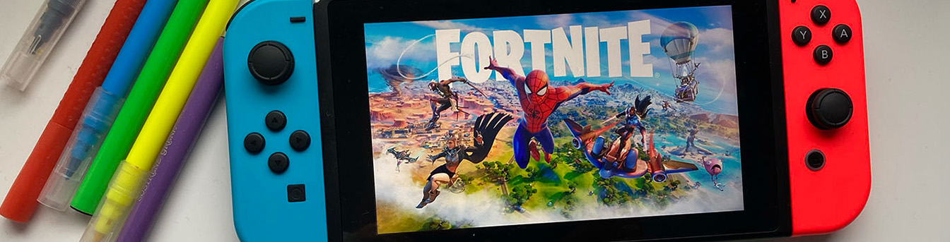 Bakgrunnsmedium i banneren for Foreldreguide til Fortnite