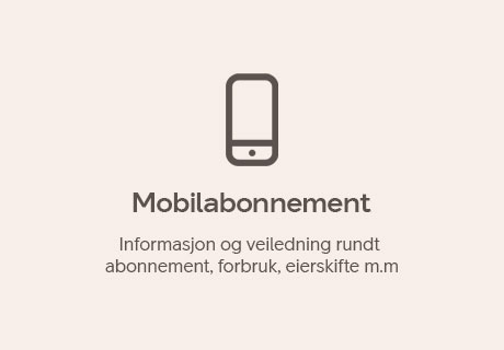 Mobilabonnement, Informasjon og veiledning rundt  abonnement, forbruk, eierskifte m.m