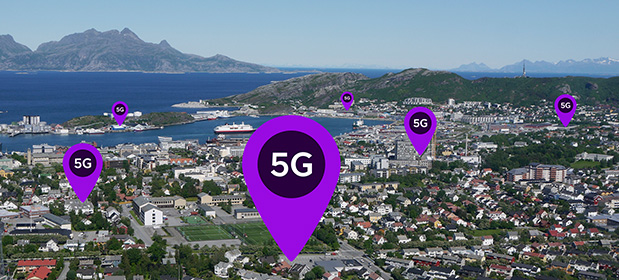 Bodø by med 5G-pins