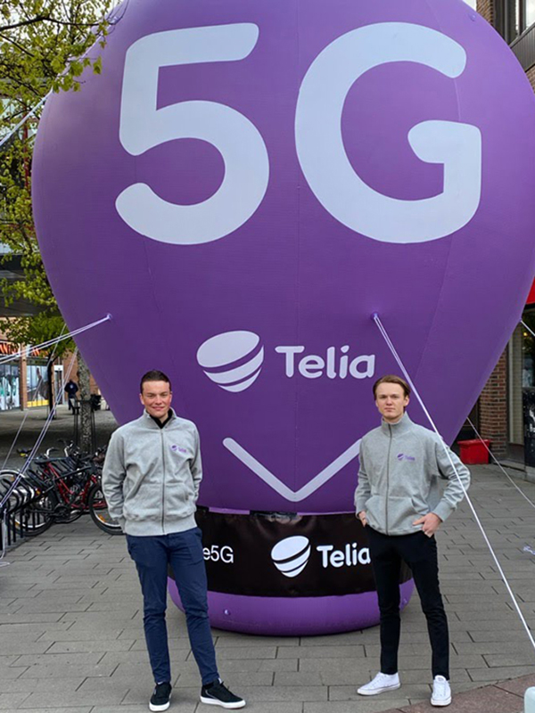 Stor geopin-ballong for Telia 5G