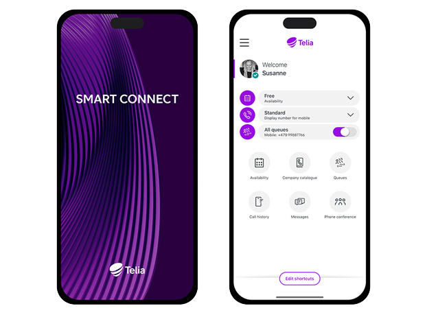 Skjermdump av Telia Smart Connect