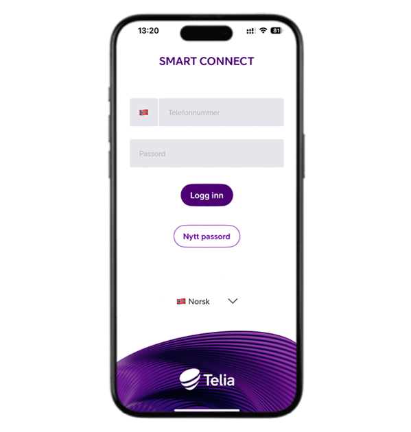 Skjermdump av Telia Smart Connect