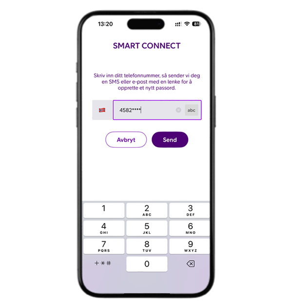 Skjermdump av Telia Smart Connect