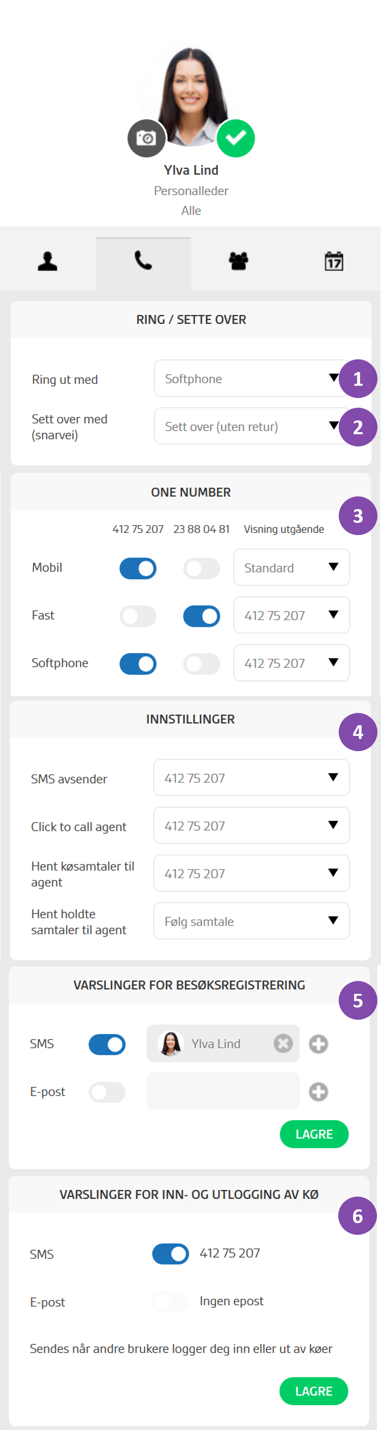 FOR INN- OG UTLOGGING AV KØ