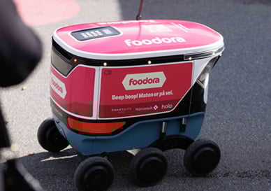 foodora selvkjørende leveringsrobot