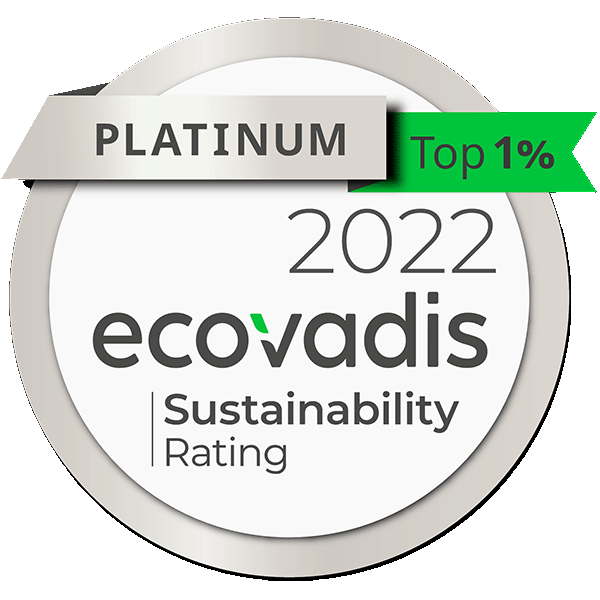 EcoVadis Platinum rating
