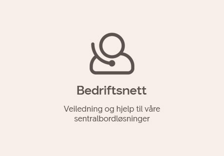 Bedriftsnett, Veiledning og hjelp til våre sentralbordløsninger