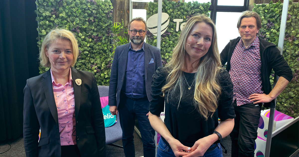 Debattdeltagere i Telia talks