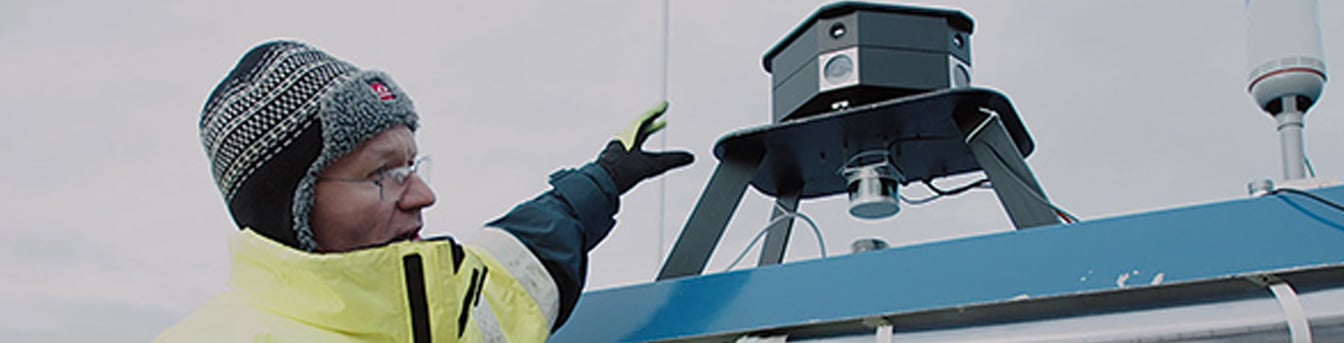 Bakgrunnsmedium i banneren for 5G bidrar til utviklingen av autonome skip