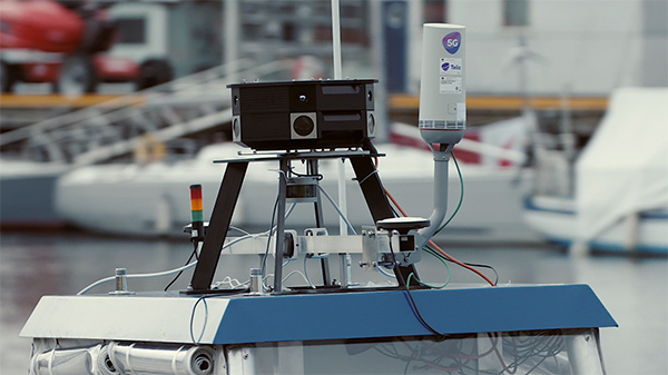 : Kamera på det autonome skipet kommuniserer over Telias 5g-nett
