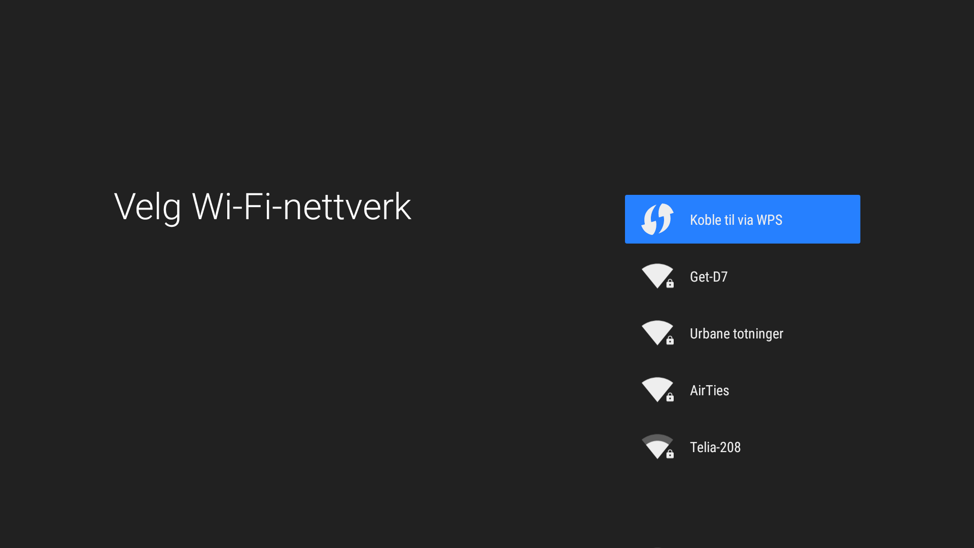 Wifi network TV screen Wifi network TV screen