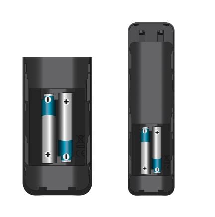 Fjernkontroll med batterier Fjernkontroll med batterier