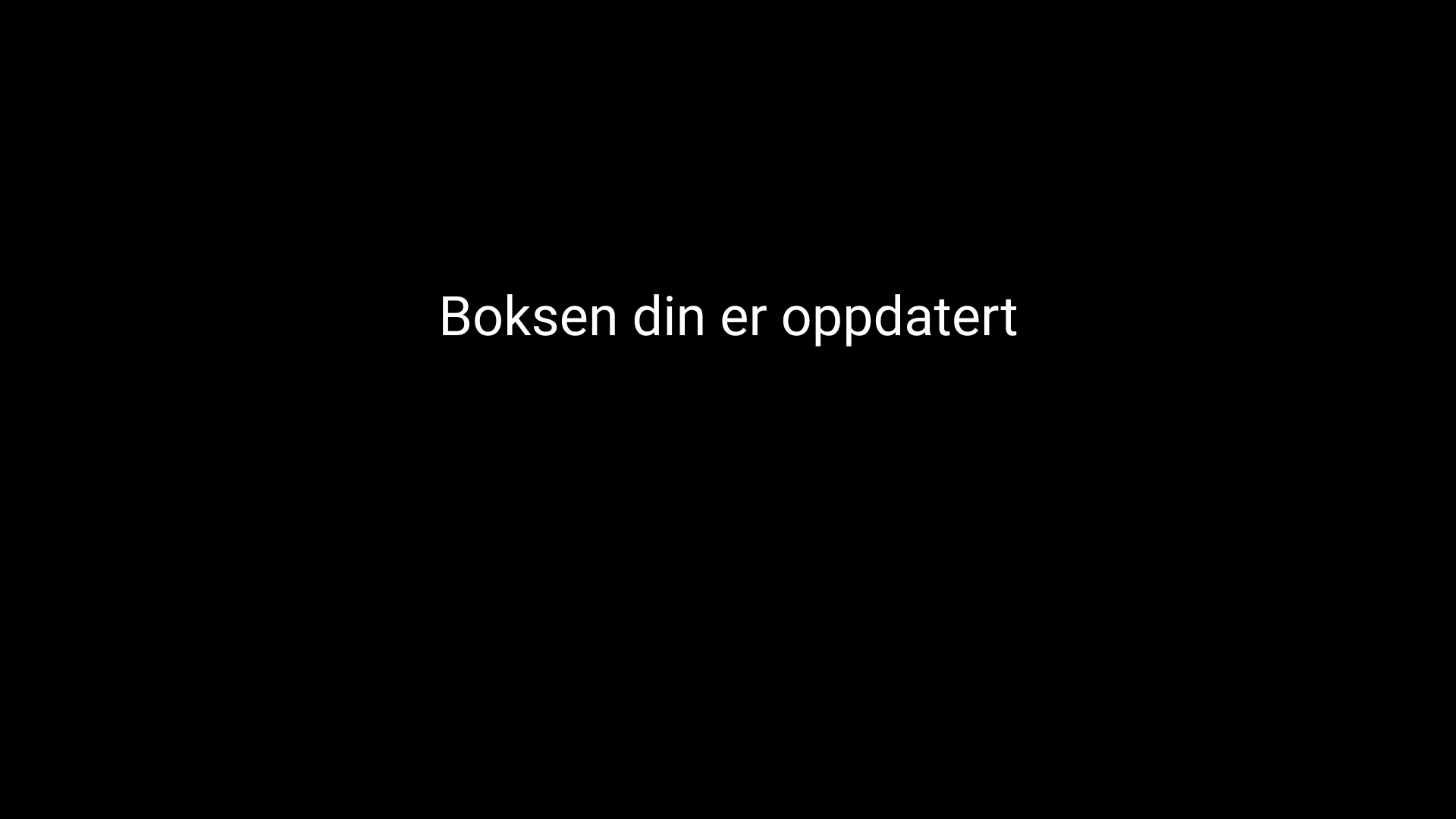 Skjermbilde oppdatering av boksen er ferdig